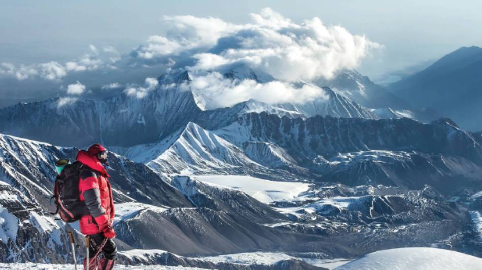 Views from the summit of Peak Lenin