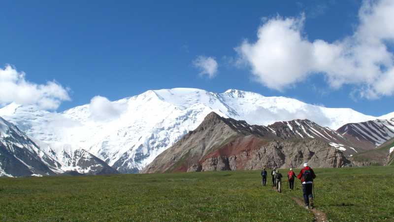 Trek through the luscious meadows in the valleys of Kyrgyzstan