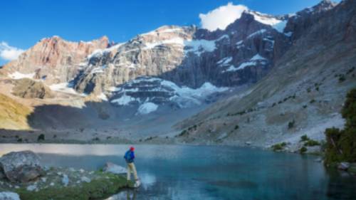 Trekking in the beautiful Fann mountains in Pamir, Tajikistan