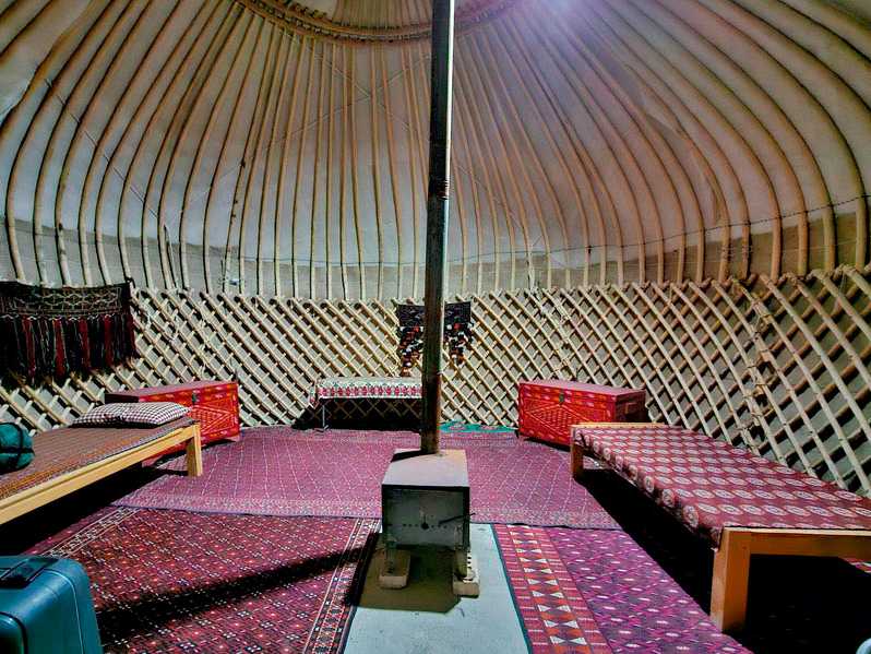Darvaza Yurt Camp interior