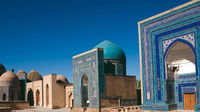 The Avenue of Tombs in Samarkand, Uzbekistan
