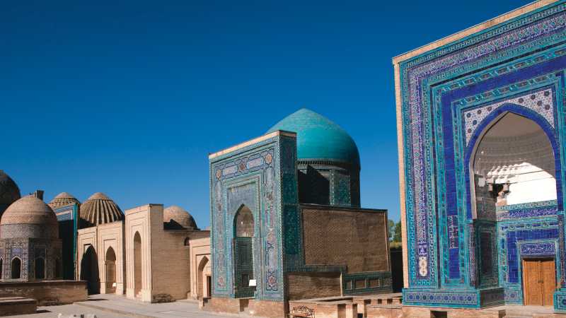 The Avenue of Tombs in Samarkand, Uzbekistan
