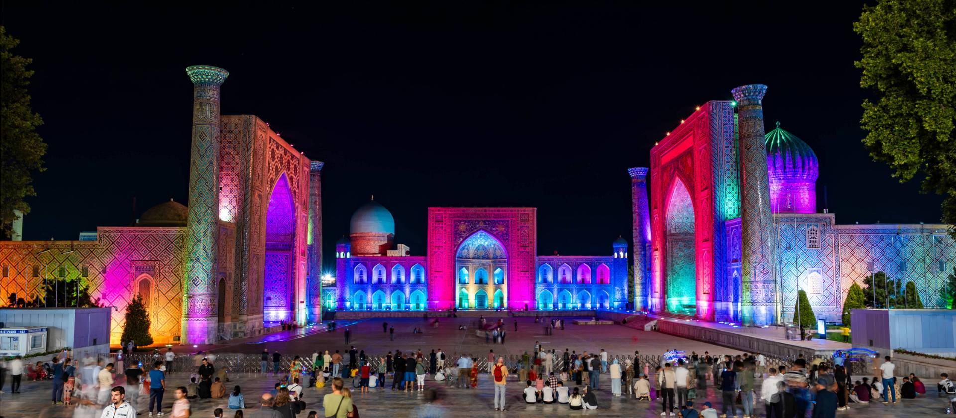 Samarkand's Registan Square at night | Lachlan Gardiner