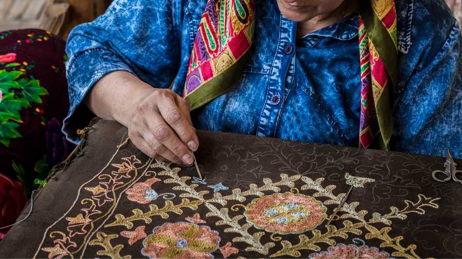 Observe intricate needlework in Bukhara | Richard I'Anson
