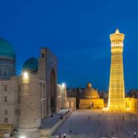 Kalon Minaret at dusk in Bukhara, a Silk Road highlight | Richard I'Anson
