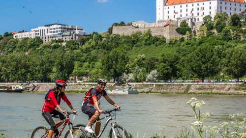 Cycling in beautiful Bratislava