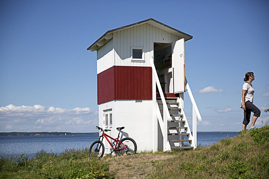 Cycling along the coast in Denmark