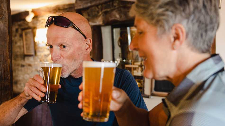 Well-earned beer in England | Dan Briston