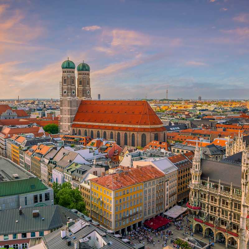 View over Munich in Germany