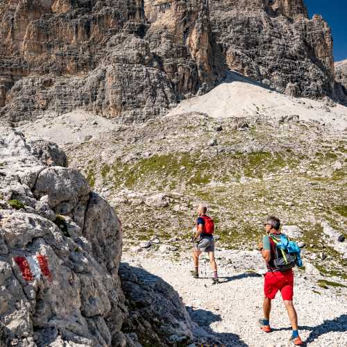 Hiking in the Dolomites.