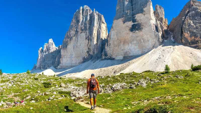 Hiking in the stunning Dolomites