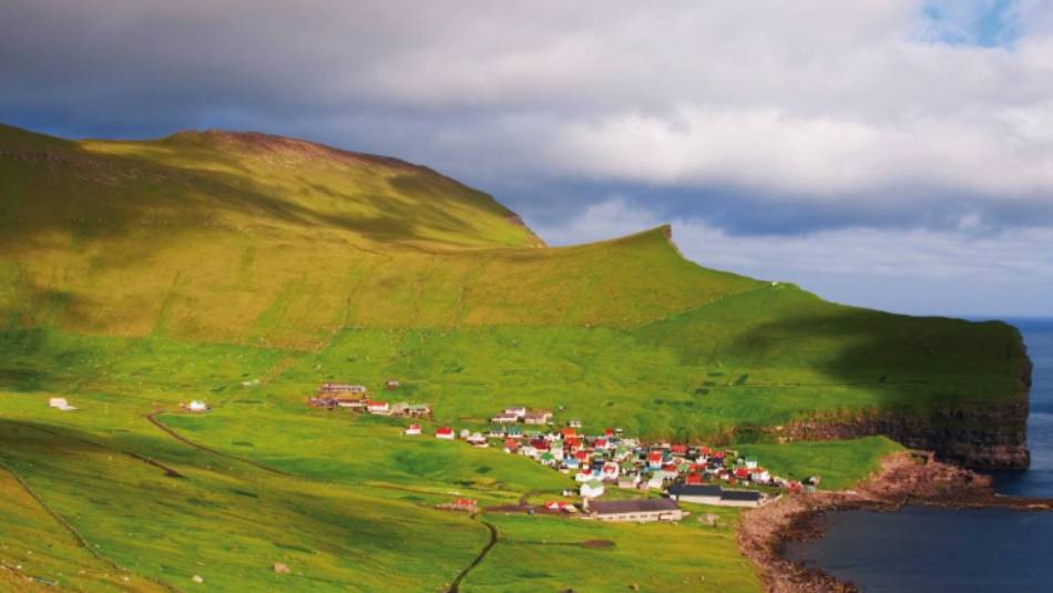 Small village on the Faroe islands