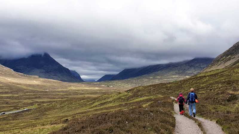 Trail between Kingshouse Hotel and Kinlochleven on the West Highland Way, Scotland