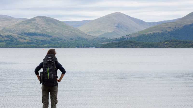 Standing on the banks of Loch Lomond