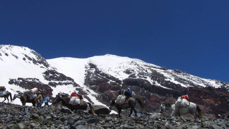 The summit of Mt Ararat viewed from second camp
