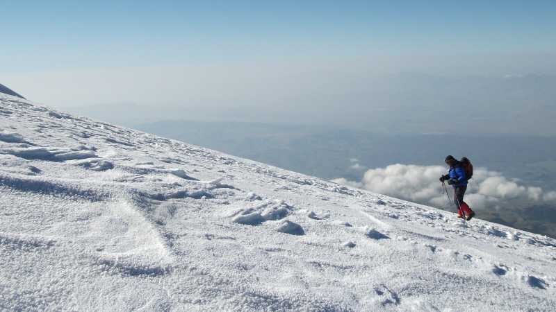 Ascending the snow-covered slopes of Mount Ararat