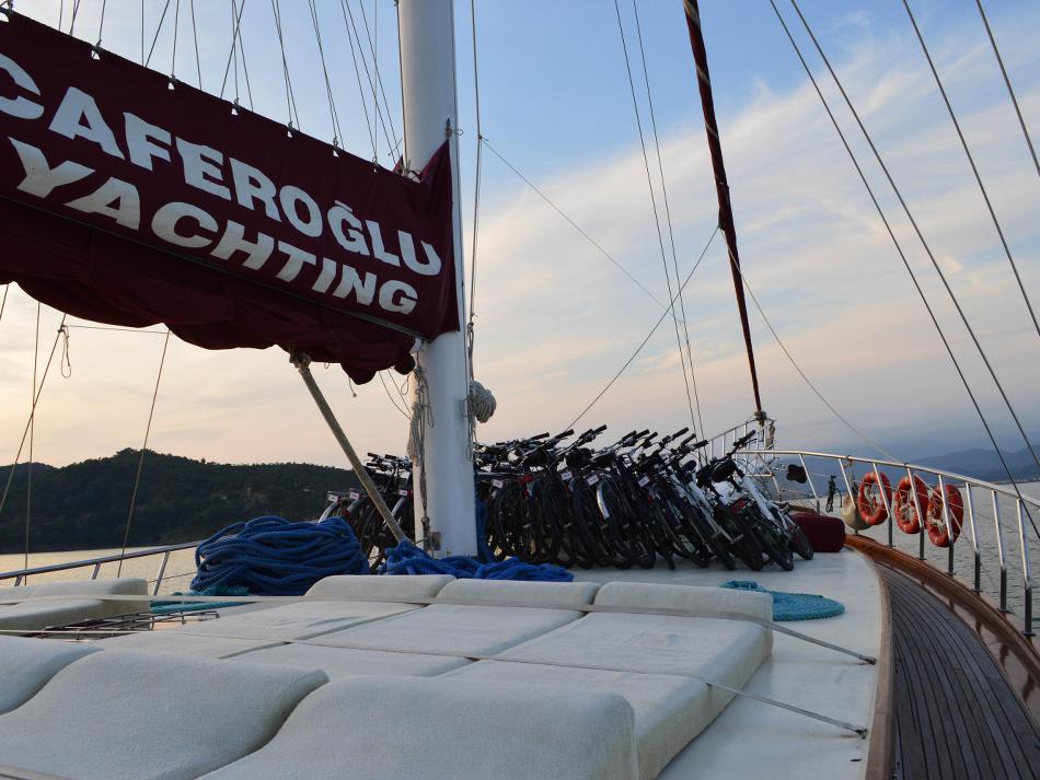 The boat used on the Lycian Coast has an area for relaxing and sunbaking -  Photo: Erin Williams