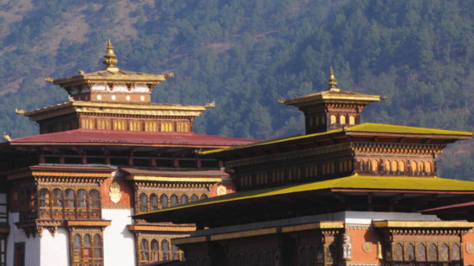 Adorned facade of Punakha Dzong in Bhutan | Liz Light