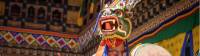 Buddhist Monk dancing at the annual Paro Festival in Bhutan