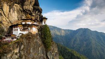 The sacred Taktsang Monastery in Bhutan is also referred to as the Tiger's Nest monastery.