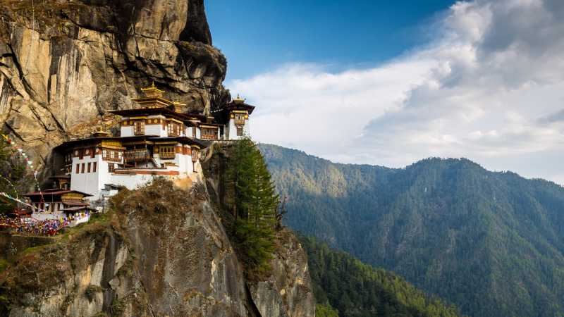 The sacred Taktsang Monastery in Bhutan is also referred to as the Tiger's Nest monastery. | Richard I'Anson