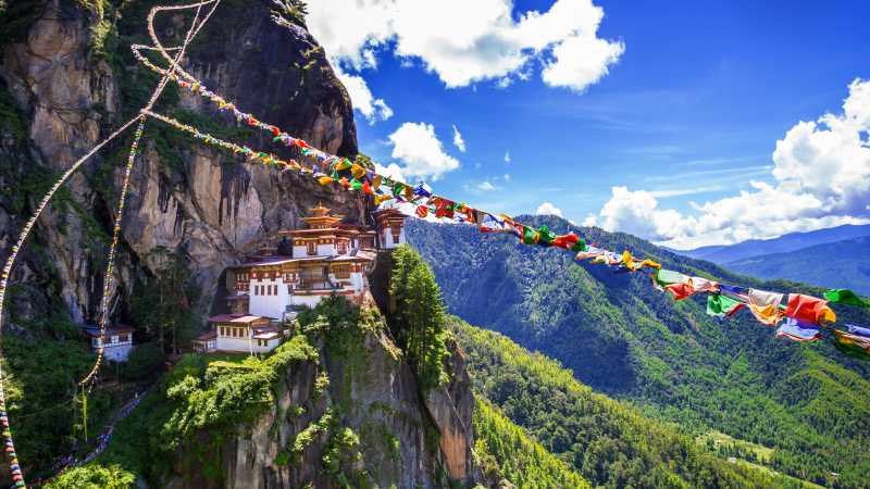 The impressive Takstsang Monastery near Paro