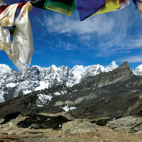 Beautiful landscape crossing the Renjo La Pass