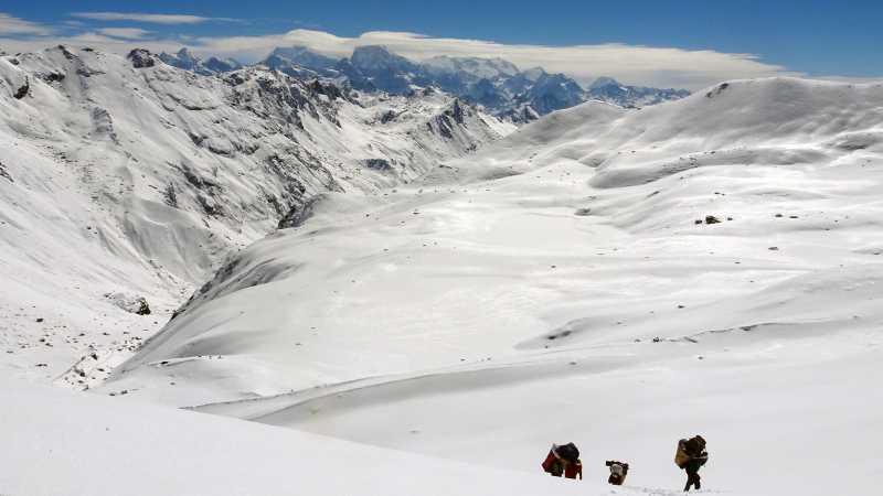 Heading towards the West Col on Stage 2 of the GHT | Jasmine Star