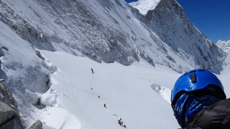Descending the West Col towards Baruntse BC in the Honku Valley | Jasmine Star