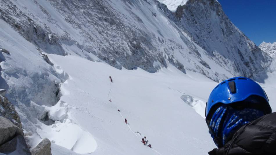 Descending the West Col towards Baruntse BC in the Honku Valley | Jasmine Star