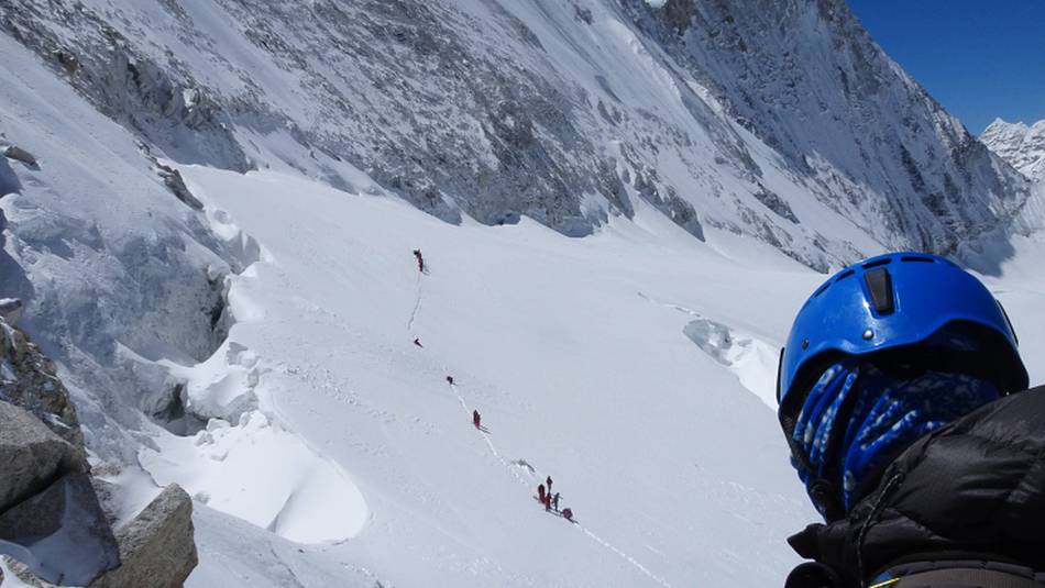 Descending the West Col towards Baruntse BC in the Honku Valley | Jasmine Star