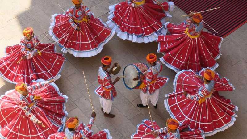 Dance performance at RIFF Festival in Jodhpur - Songs of Rajasthan and the Ganges with Stuart Davis, India