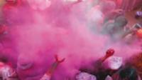 Powders and paints thrown liberally into the air to celebrate the arrival of Spring, indian style. -  Photo: David Lazar