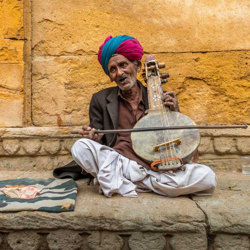 Musician at Jaisalmer Fort | Richard I'Anson