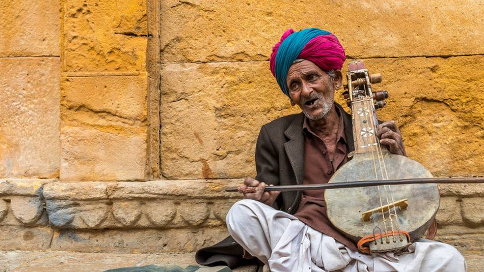 Musician at Jaisalmer Fort | Richard I'Anson