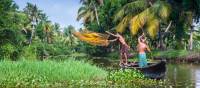 Villagers fishing in the backwaters near Kerala | Richard I'Anson