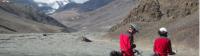 The slow uphill climb to the Baralach La on the Leh to Manali Cycle in the Indian Himalaya -  Photo: Geoff Gabites
