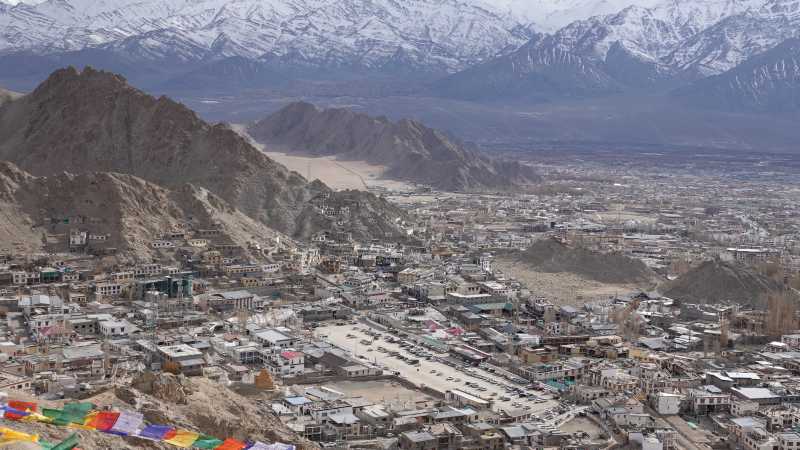 Leh from Peace Stupa - Hidden Valleys of Ladakh, India