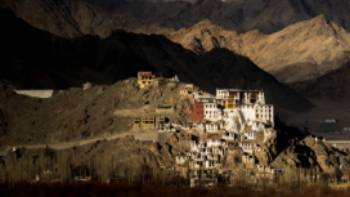 Spiti Monastery with the Ladakh Range towering behind