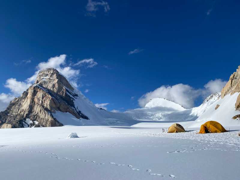 The plateau at 6100m on Kun, Indian Himalaya | Lydia Bradey
