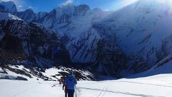 Trekking towards Annapurna Base Camp