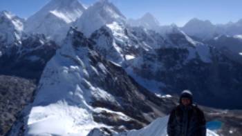 Breathtaking views from the summit of Cholo, Khumbu region, Nepal