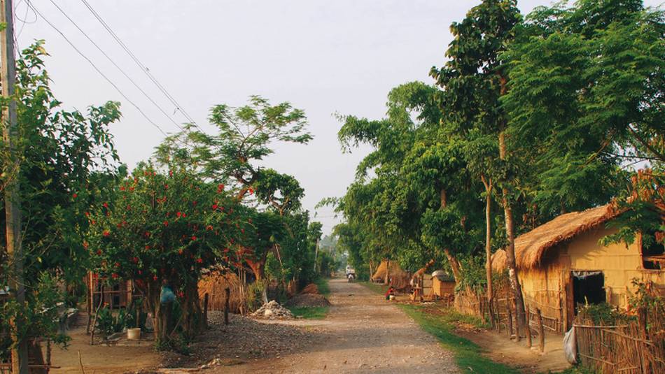 Views down a local Chitwan street | Zac Kostos