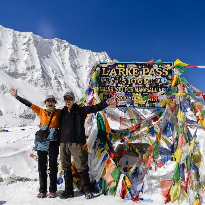 Crossing the Larke La Pass on Manaslu Circuit | Eloise Weston