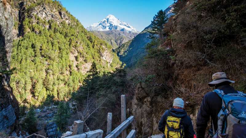 Descending from Namche to Monjo | Mark Tipple