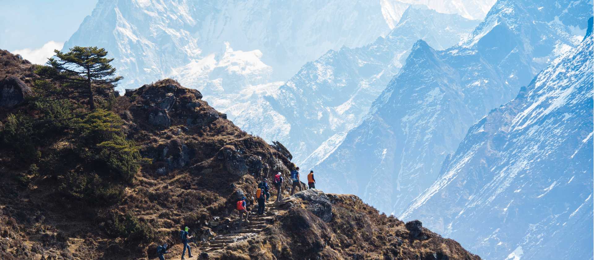 The trail to Thyangboche winds past the face of Ama Dablam | Mark Tipple