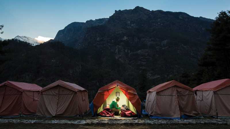 Stay at our comfortable semi-permanent campsites in Nepal's Everest region | Mark Tipple
