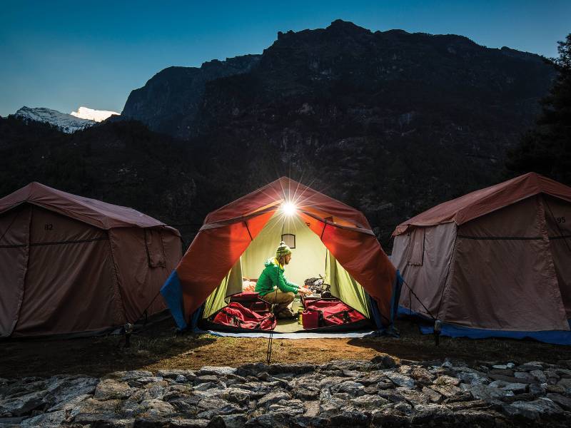 Stay at our comfortable semi-permanent campsites in Nepal's Everest region | Mark Tipple