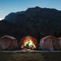 Stay at our comfortable semi-permanent campsites in Nepal's Everest region | Mark Tipple