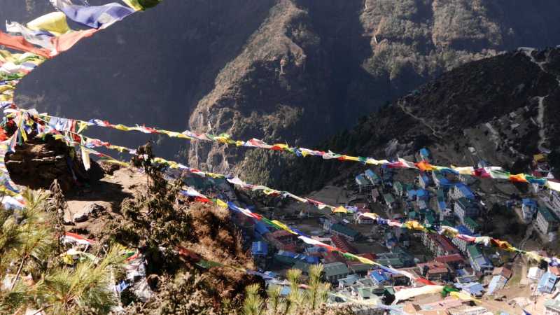Views from above Namche Bazaar | Charles Duncombe
